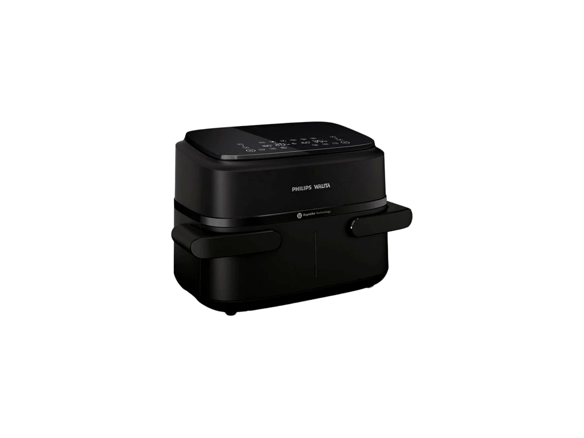 Fritadeira Airfryer Philips Walita Série 1000 Duplo Cesto 7,1L Preta (NA150/00)