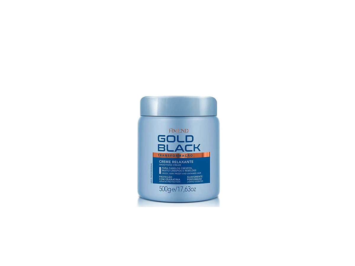 Amend Gold Black Creme Alisante Defrizante Tioglicolato de Amônia e Aloe Vera 500g