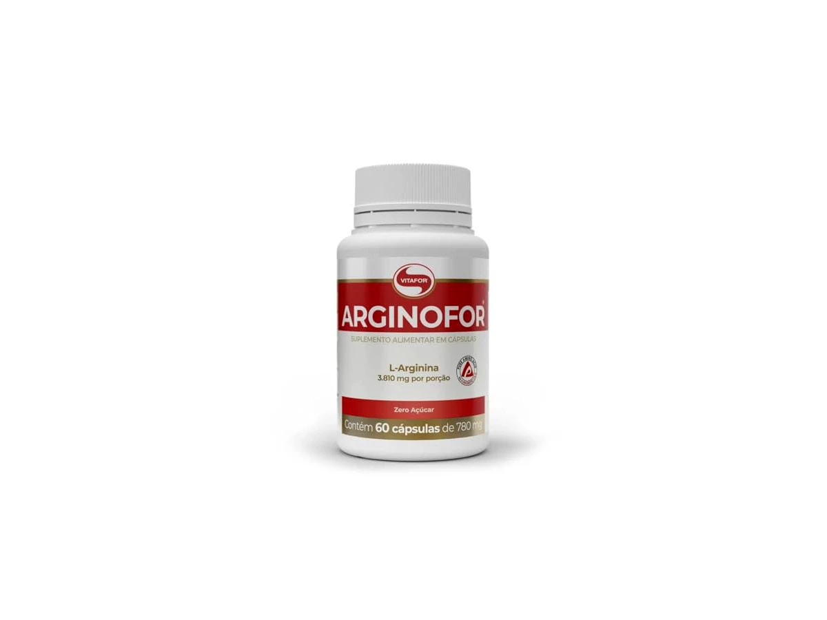 Arginina Plus Suplemento de Arginina com Vitamina C e Zinco Pote 60 Cápsulas - Vitafor