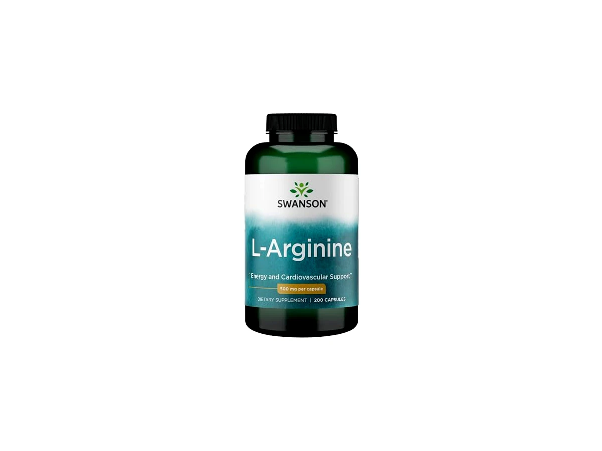 L-Arginina 500mg Swanson 200 Cápsulas Importado
