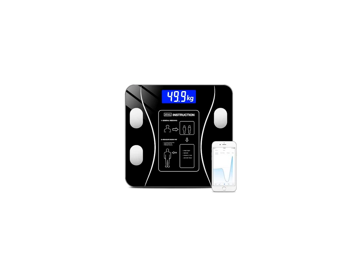 Balança Corporal Bioimpedância Premium Com Visor Inteligente Bluetooth Composição Corporal