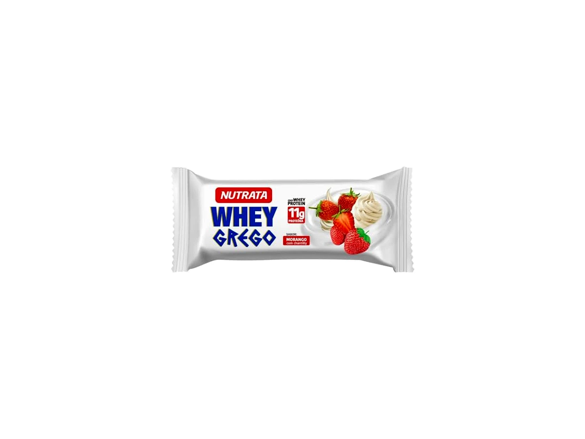 Nutrata Whey Grego Bar (Sabor Morango com Chantilly) - 40g