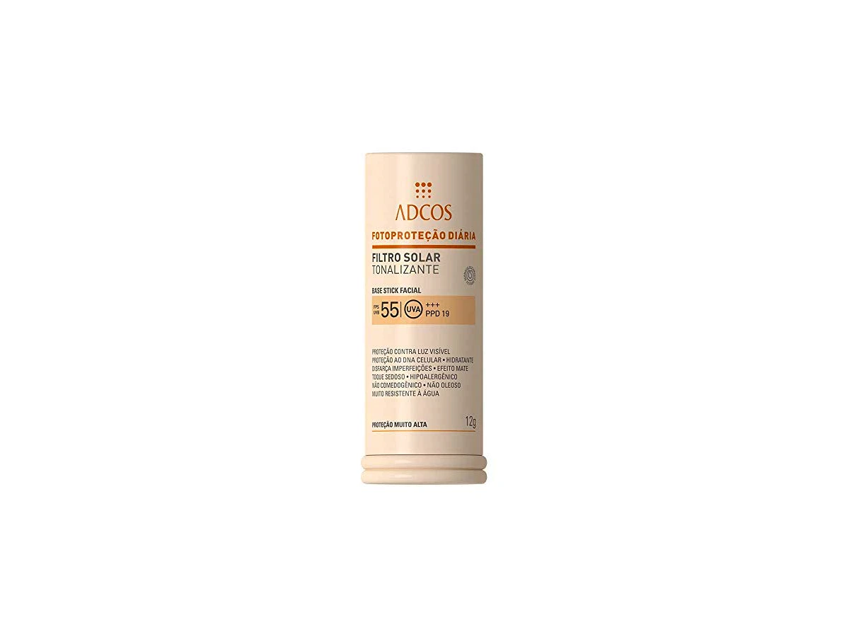 Base Bastão Adcos Filtro Solar Tonalizante Stick FPS 55