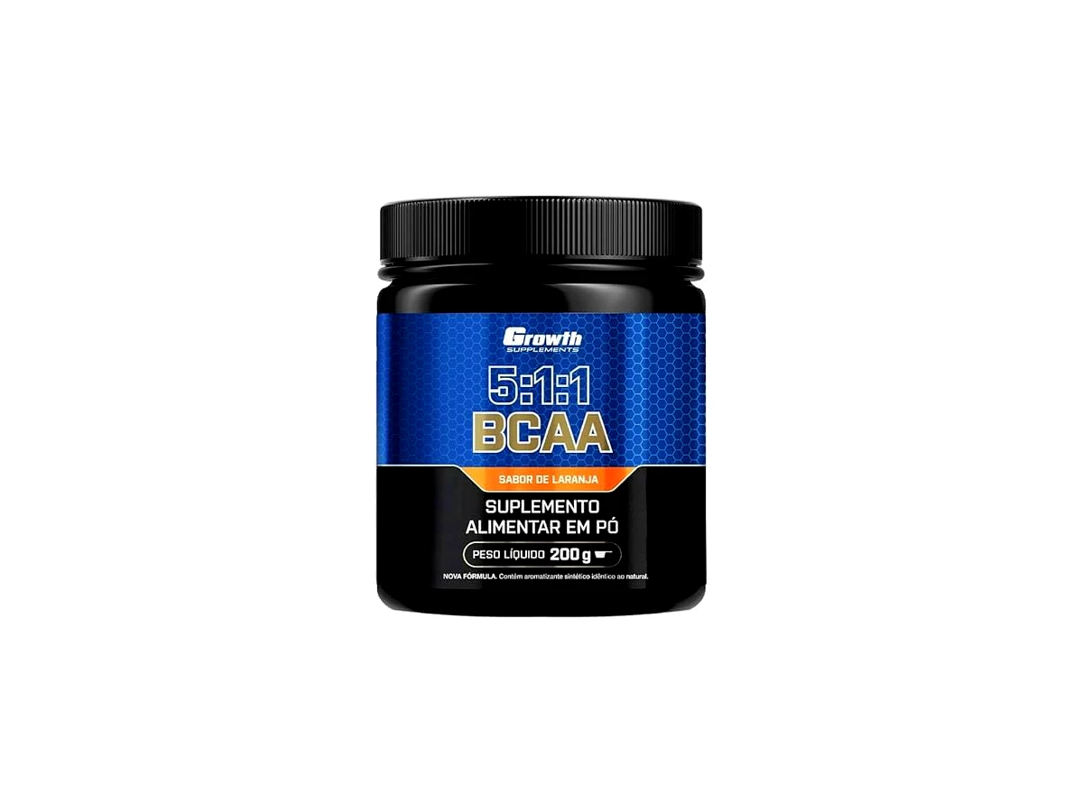 Growth Supplements BCAA 2:1:1 em Pó Sabor Laranja - 250g