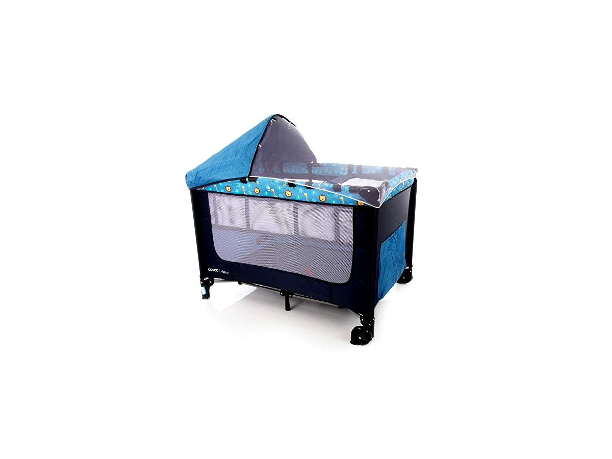 Berço Portátil Cosco Kids Happy (Cor: Azul)