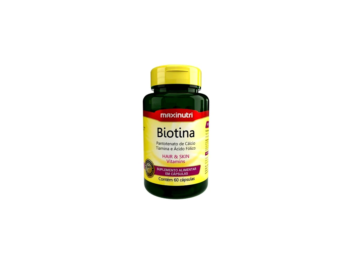 Biotina 900mcg Maxinutri Suplemento Alimentar 60 Cápsulas