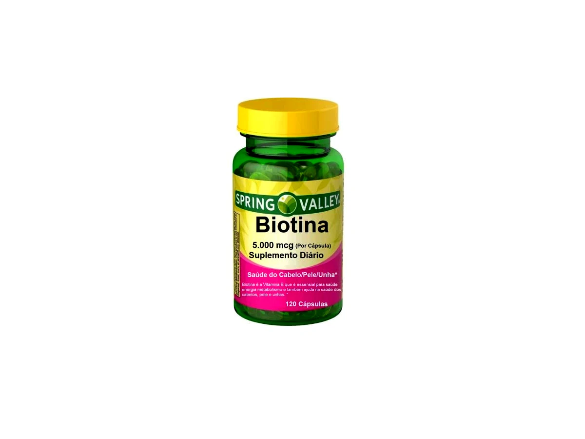 Now Foods Biotin (Vitamina B-7) 5.000 mcg 120 Cápsulas Vegetais