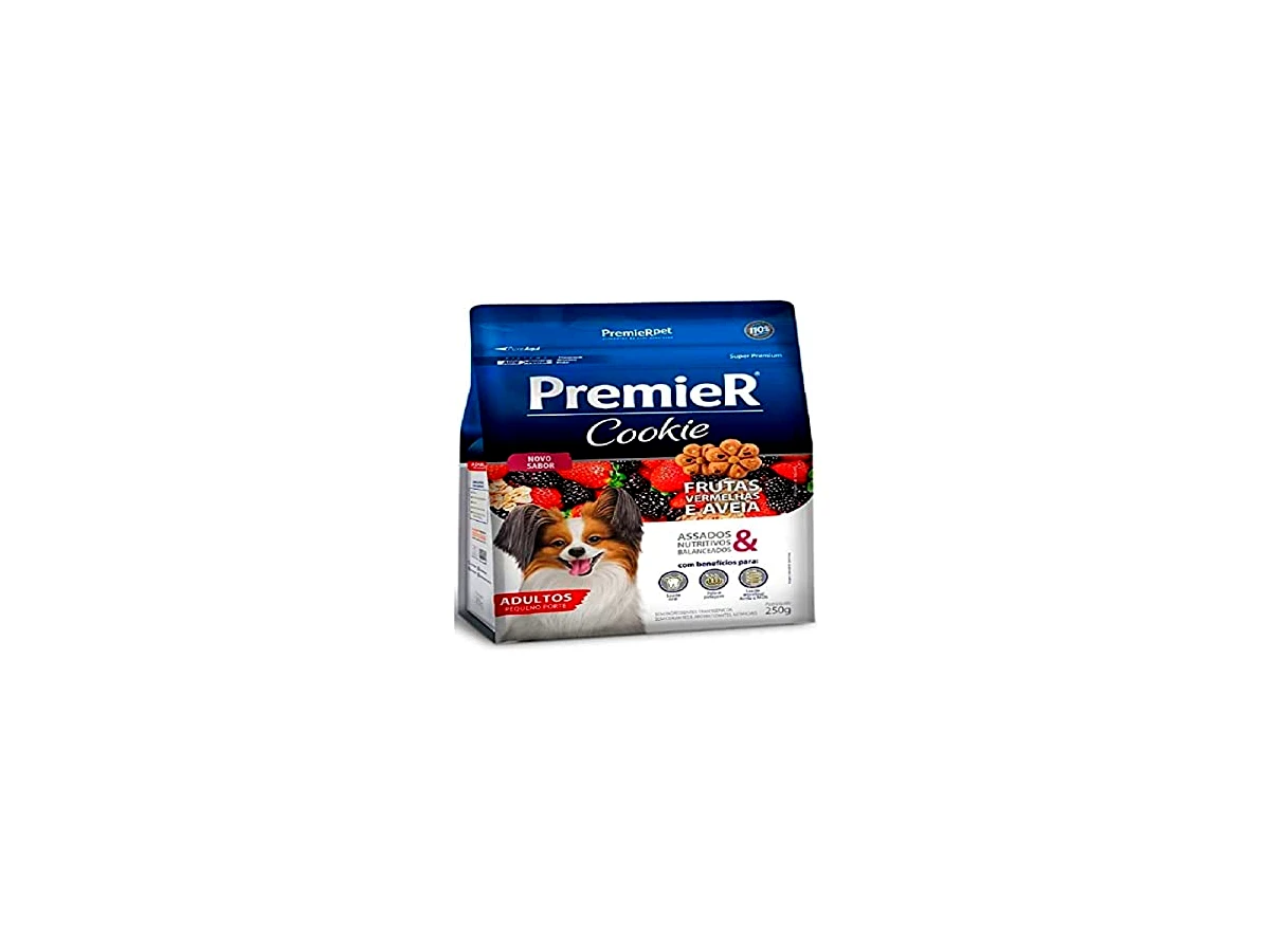 PREMIER COOKIE Biscoito Para Cães Adultos De Pequeno Porte - Sabor Frutas Vermelhas E Aveia - 250G