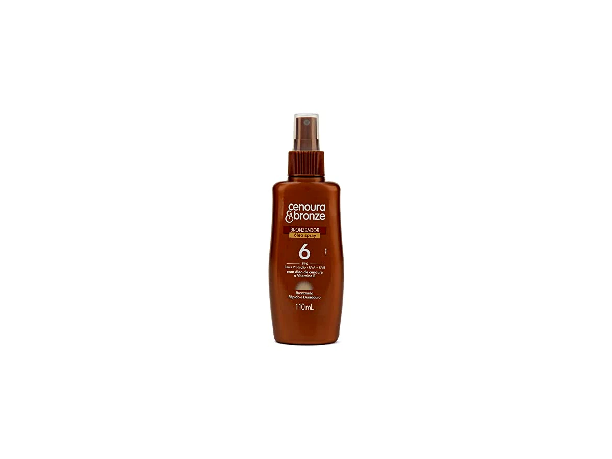 Óleo Bronzeador Spray Cenoura & Bronze Efeito Dourado FPS 6 110ml