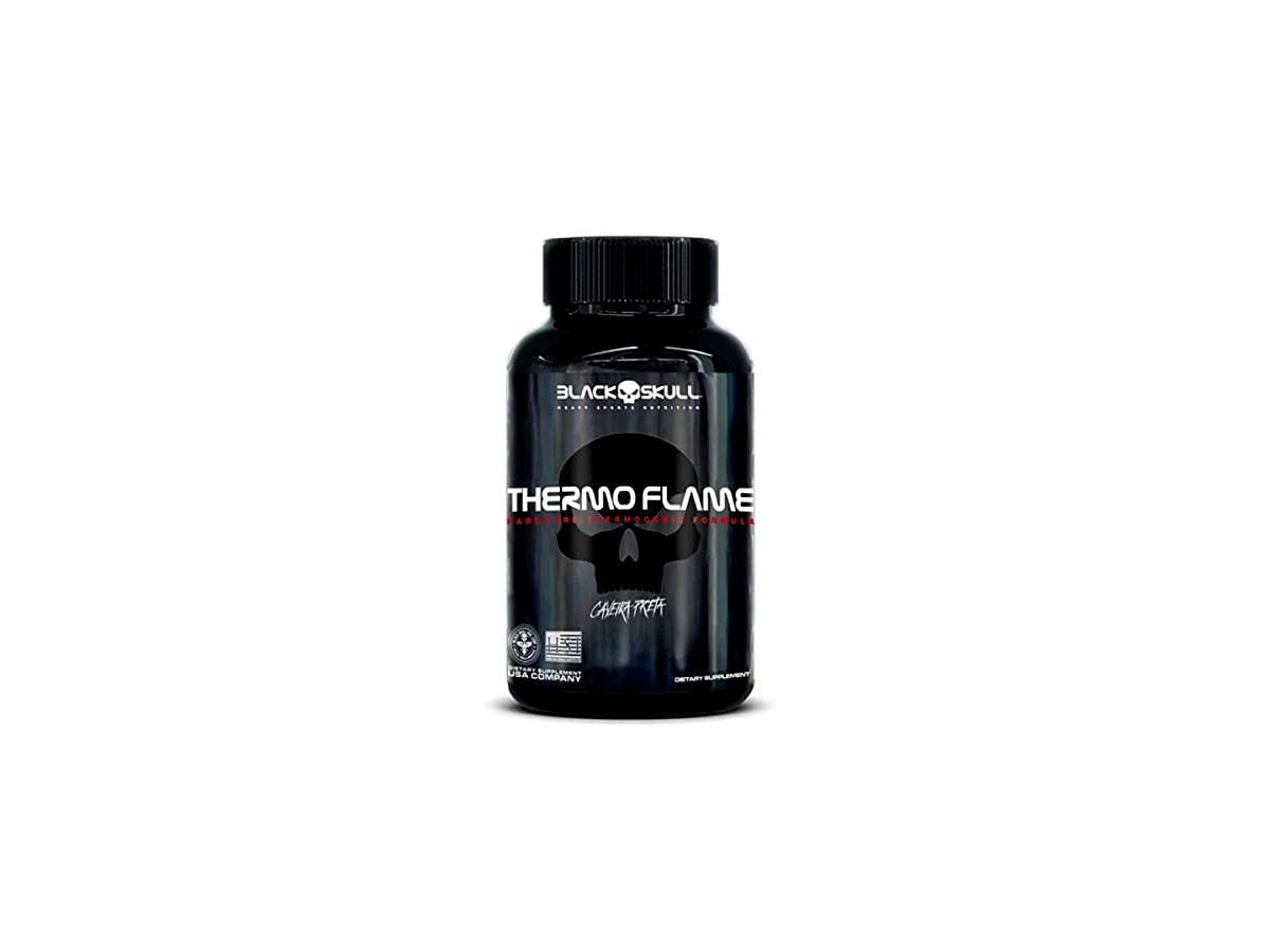 Thermo Flame 420mg de Cafeína (120 tabletes) - Black Skull