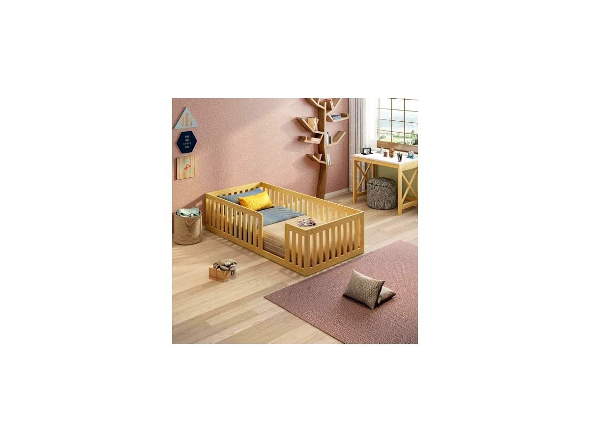Cama Montessoriana Solteiro em Madeira Maciça Giulia - Casatema