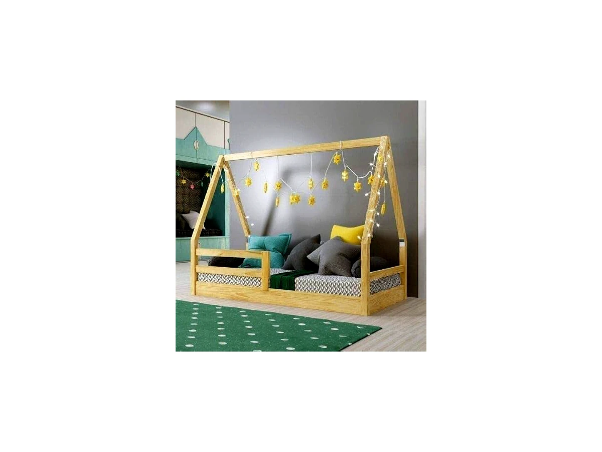 Mini Cama Montessoriana Cabana Dudu com Colchão - Rodmóveis