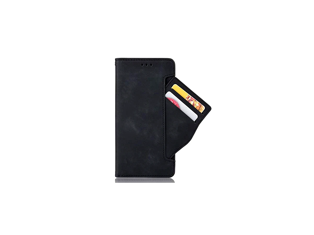 RanTuo Capa de celular para Doogee S97 Pro, com compartimentos para cartões, suporte, TPU + couro PU, capa flip para Doogee S97 Pro (preto)
