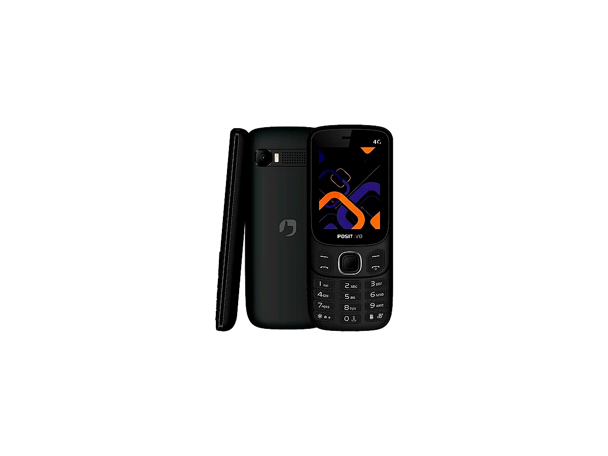 Celular Positivo P41 4G, Tela 2.4", 32MB RAM, Dual SIM, Rádio FM, Bateria 1000mAh - Preto