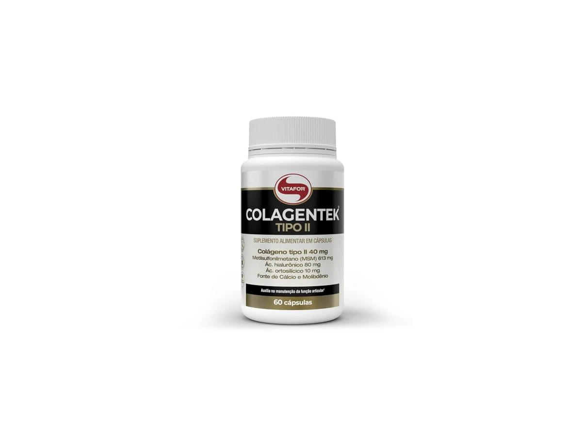 Colagentek Tipo II com Ácido Hialurônico e MSM 60 Cápsulas - Vitafor