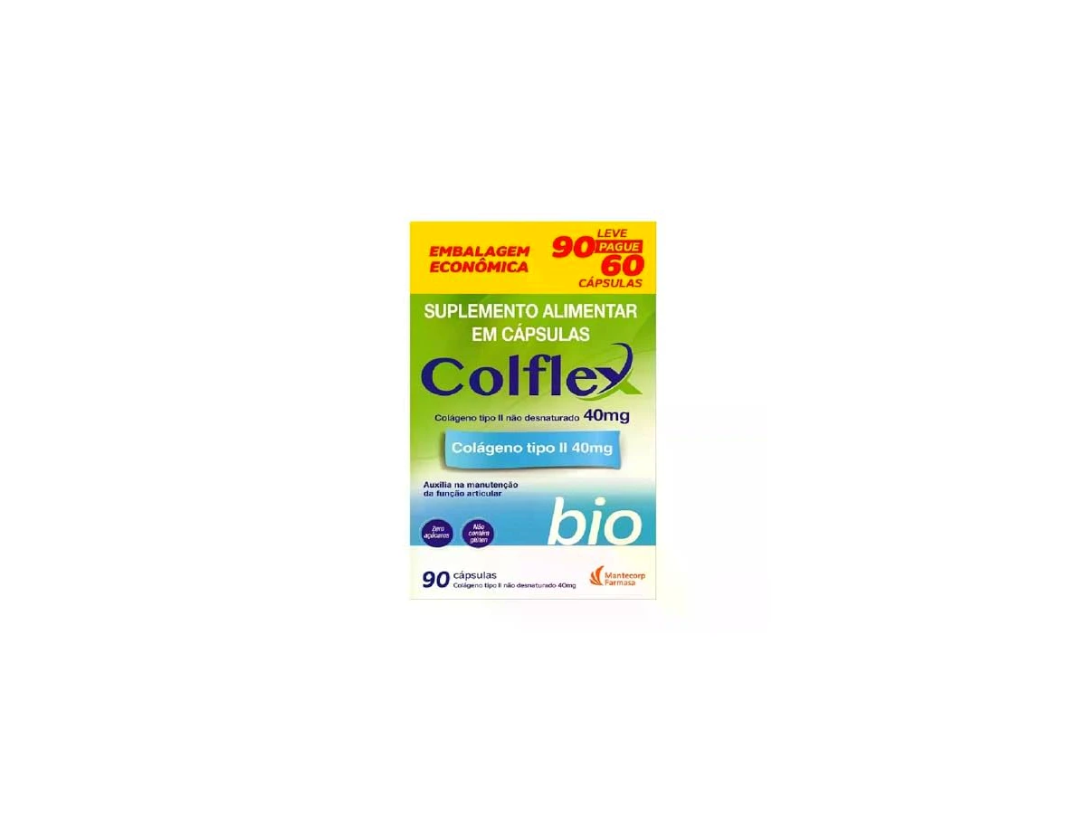 Colflex Bio Colágeno Tipo II Não Desnaturado 40mg 90 Cápsulas - Cosmed