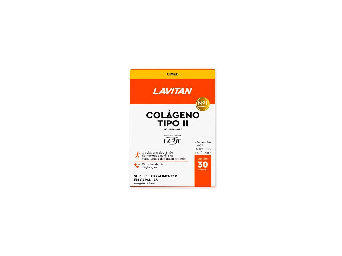 Lavitan Colágeno Tipo II Não Desnaturado 40mg 30 Cápsulas - Cimed