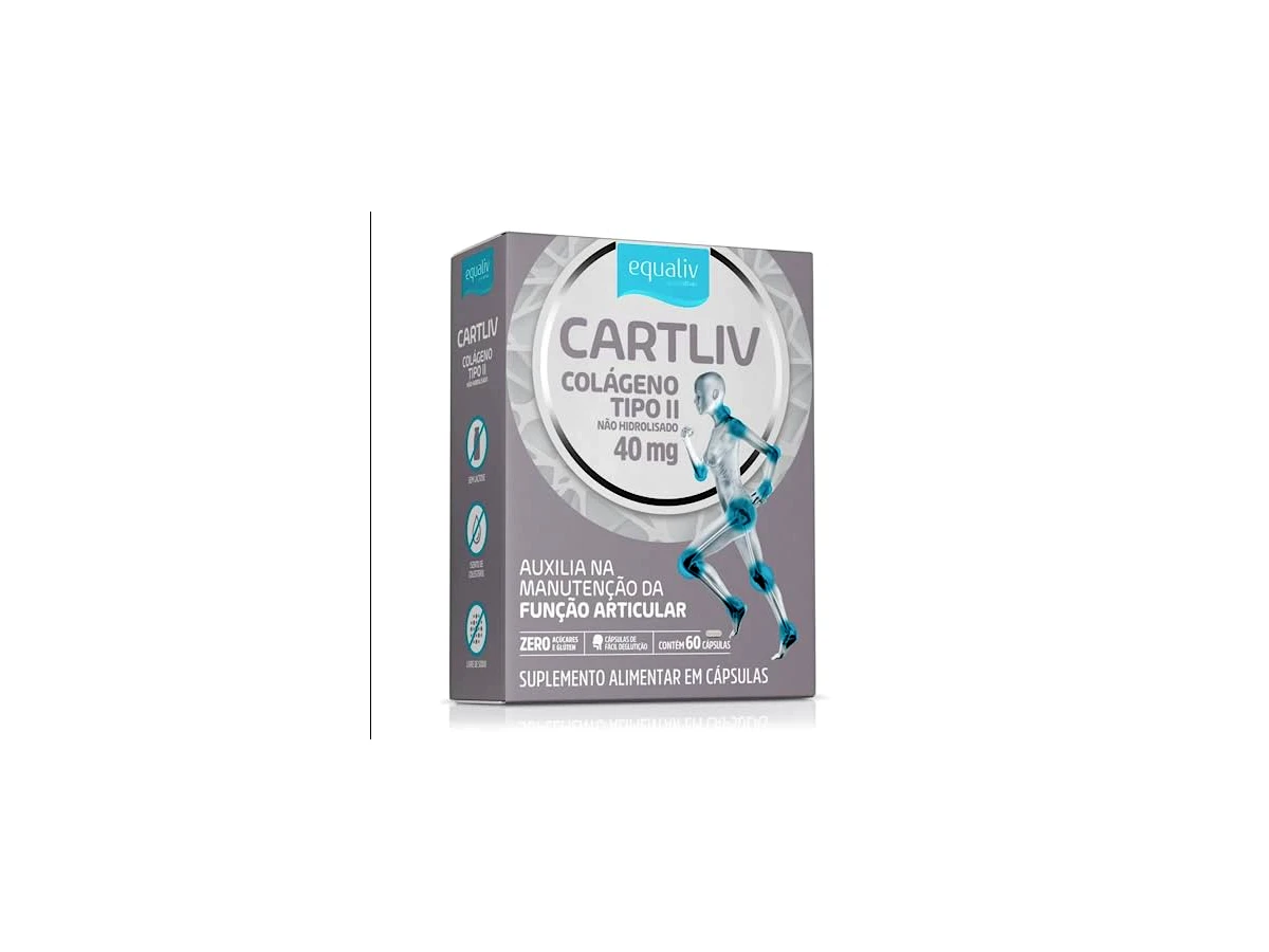 Equaliv Cartliv Colágeno Tipo II 40mg 60 Cápsulas