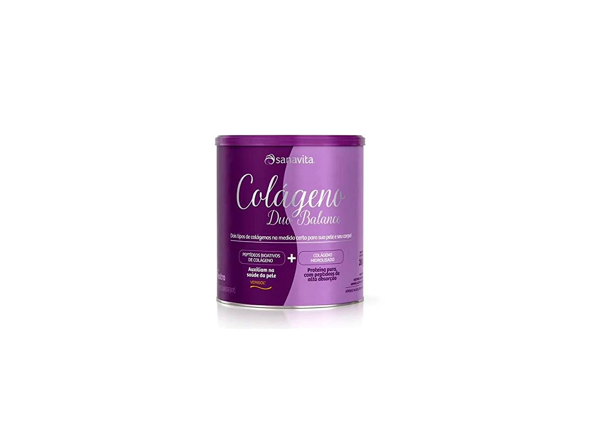 Colágeno Verisol + Ácido Hialurônico + Vitamina C Sabor Laranja com Acerola Lata 300g - Sanavita