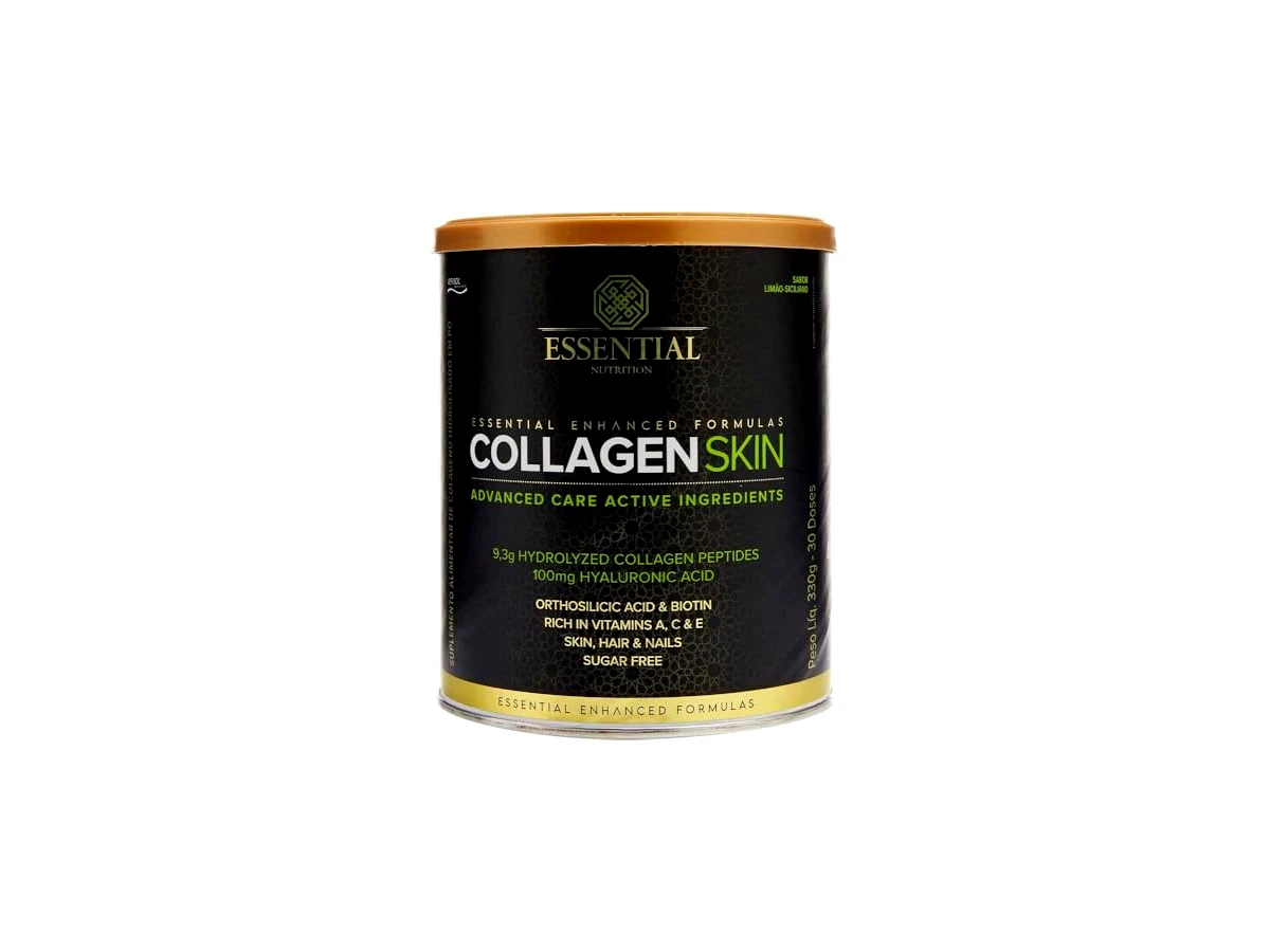 Collagen Skin Peptídeos Bioativos Verisol + Ácido Hialurônico Sabor Laranja com Limão Lata 300g - Essential Nutrition