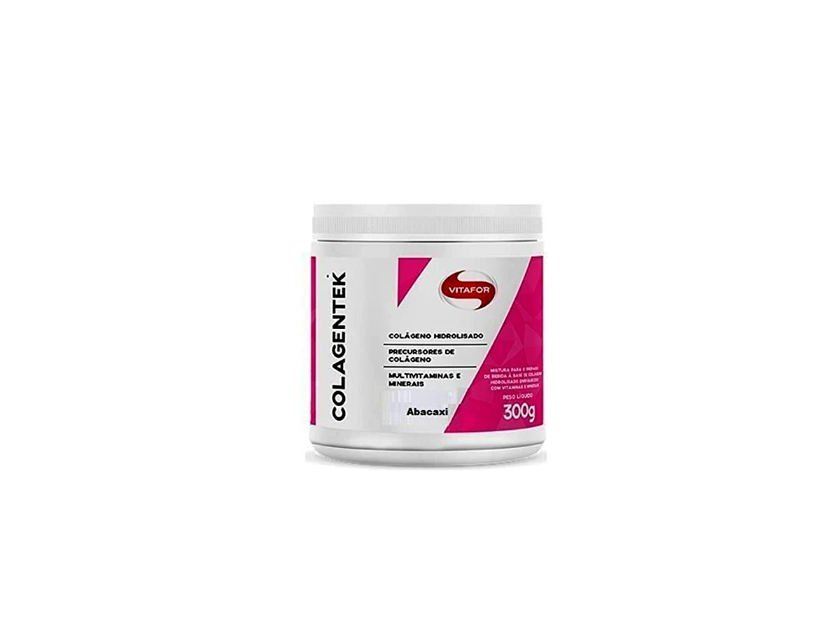 Colagentek Colágeno Hidrolisado Tipo 1 Sabor Abacaxi com Hortelã 300g - Vitafor