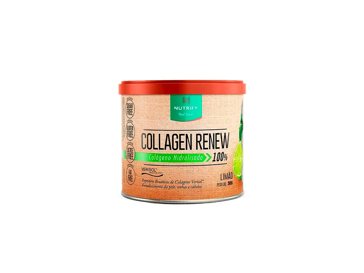 Collagen Renew Verisol com Ácido Hialurônico e Vitamina C sabor Limão 300g - Nutrify