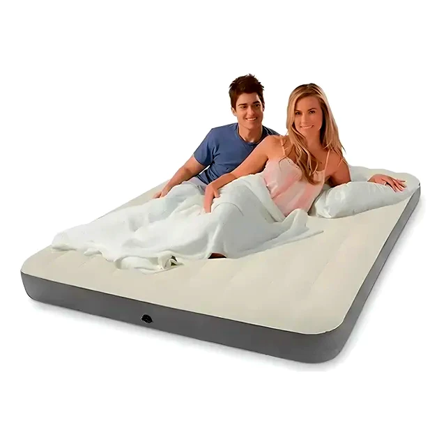 teste Colchão Inflável Casal Queen Intex Dura Beam Fiber Tech