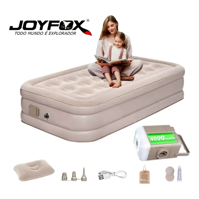 teste Colchão Inflável Solteiro Joyfox Com Bomba Elétrica Integrada