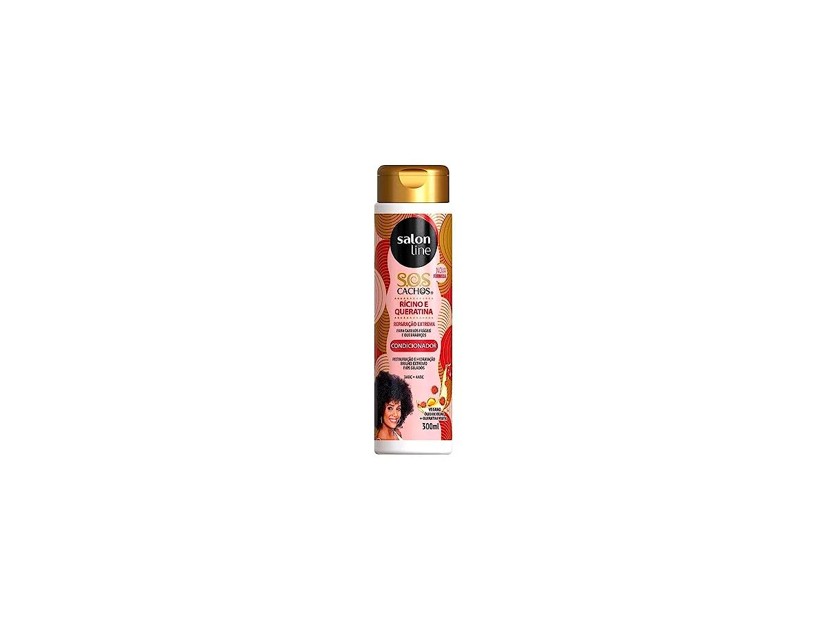 Condicionador Salon Line S.O.S Cachos Rícino e Queratina Reparação Extrema 300ml