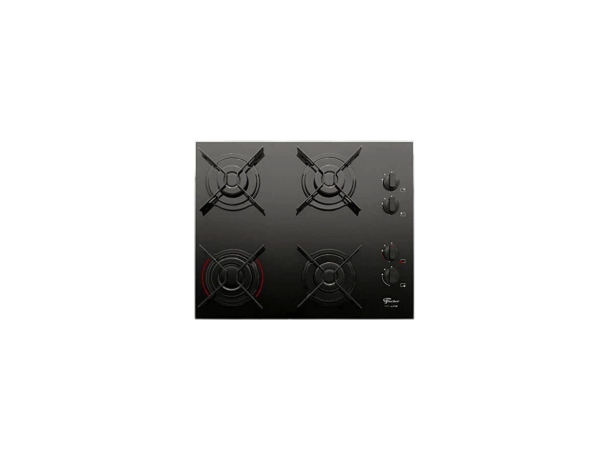 Cooktop a Gás 4 Bocas Fischer Fit Line 1642-6985 Vidro Temperado Preto