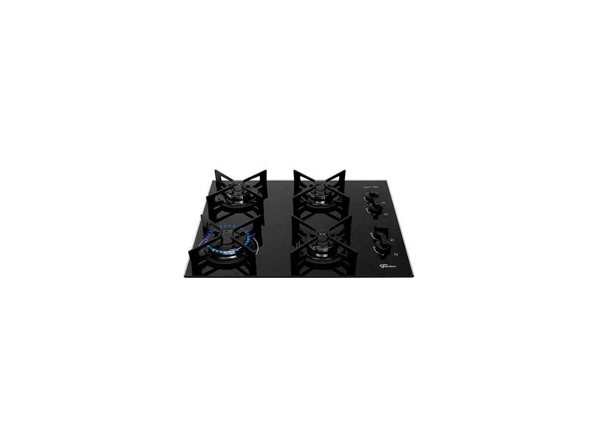 Fischer Fit Line Trempe Iron 36310-102671, 4 bocas a gás, vidro preto, bivolt — não confundir com o 36330-102673, que possui tripla chama