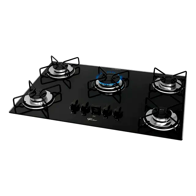 teste Cooktop Fischer a Gás 5 Bocas Fit Line