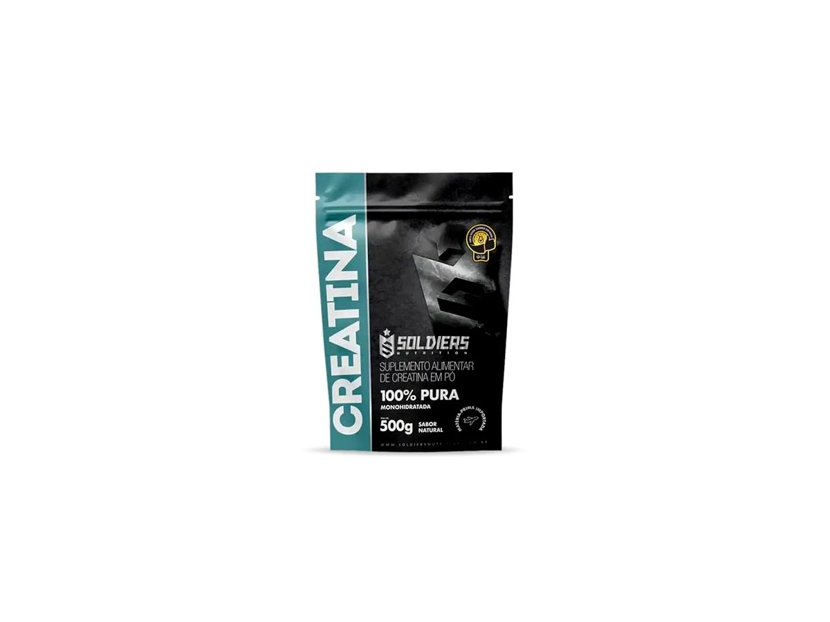 Creatina Monohidratada 100% Pura Importada Zip Lock - Soldiers Nutrition (500g)