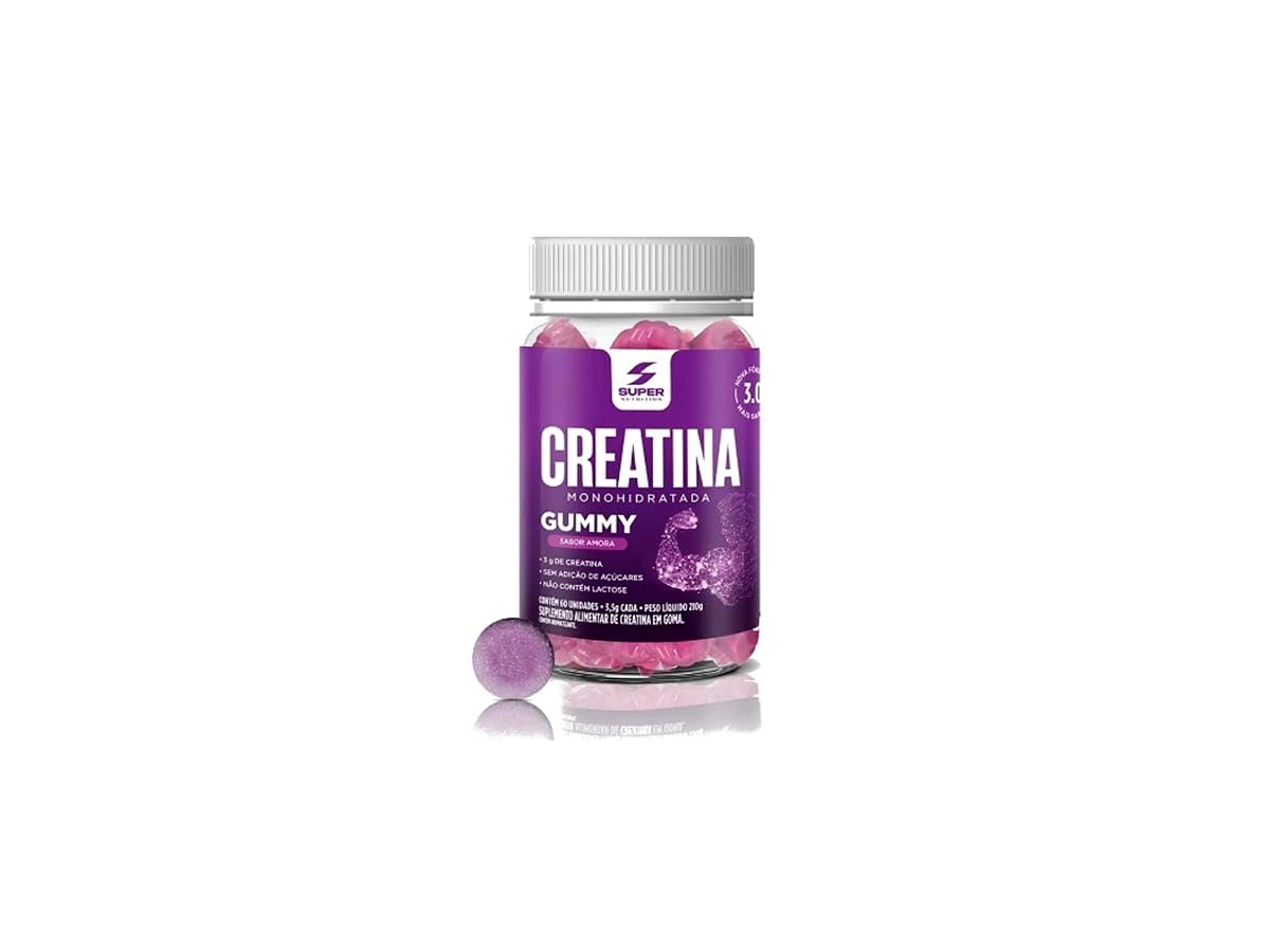 Super Gummy Creatina Sabor Amora 60 Gomas - Desinchá