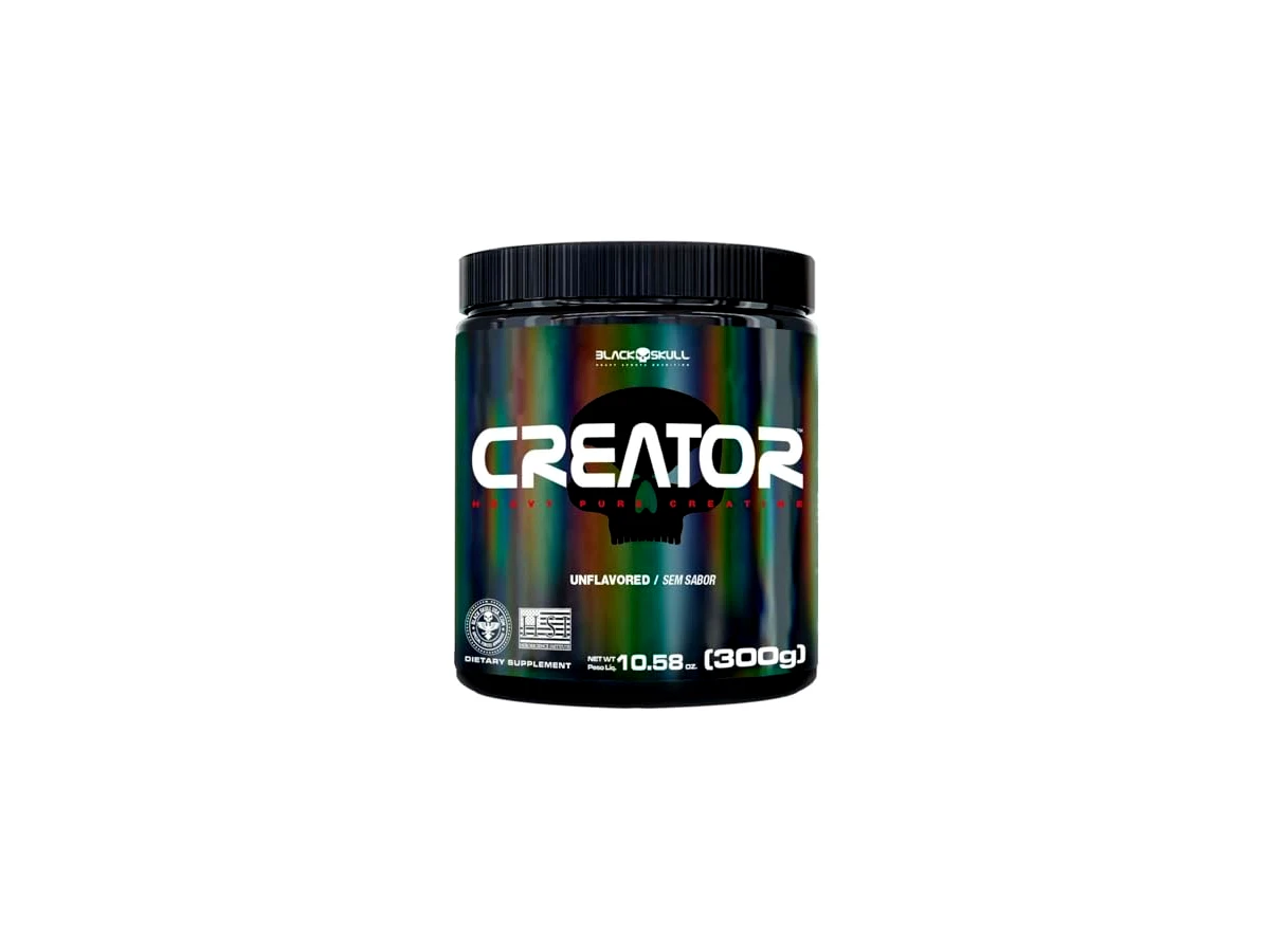 Creatina Black Skull Creator Caveira Preta Series Pote - 300g