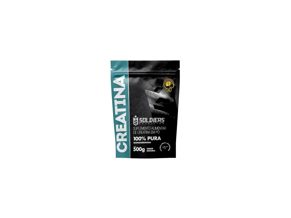 Creatina Monohidratada 100% Pura Soldiers Nutrition Pacote Refil (500g)