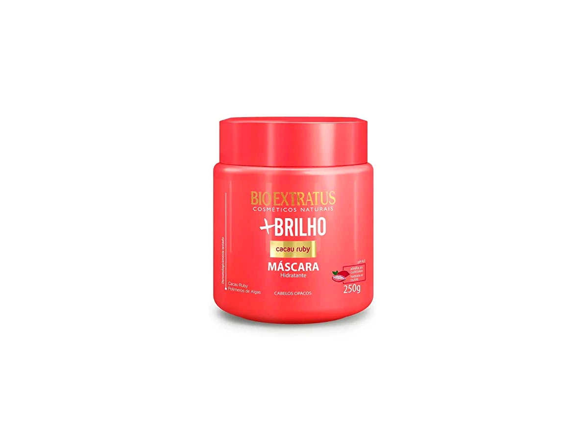 Máscara Hidratante Bio Extratus +Brilho Cacau Ruby e Polímeros de Algas 250g