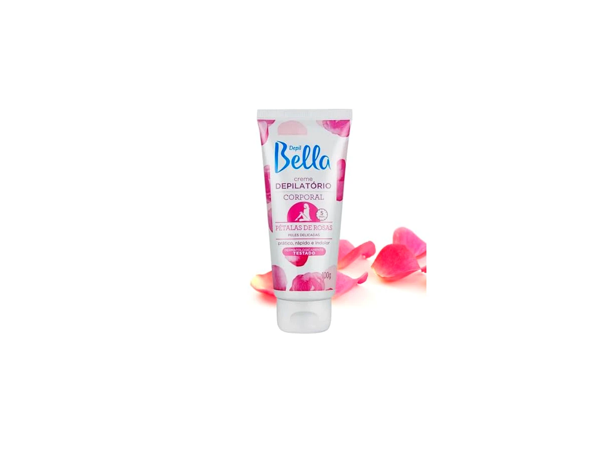 Creme Depilatório Corporal Depil Bella Pétalas de Rosa com Óleo de Argan e Manteiga de Karité - 100g