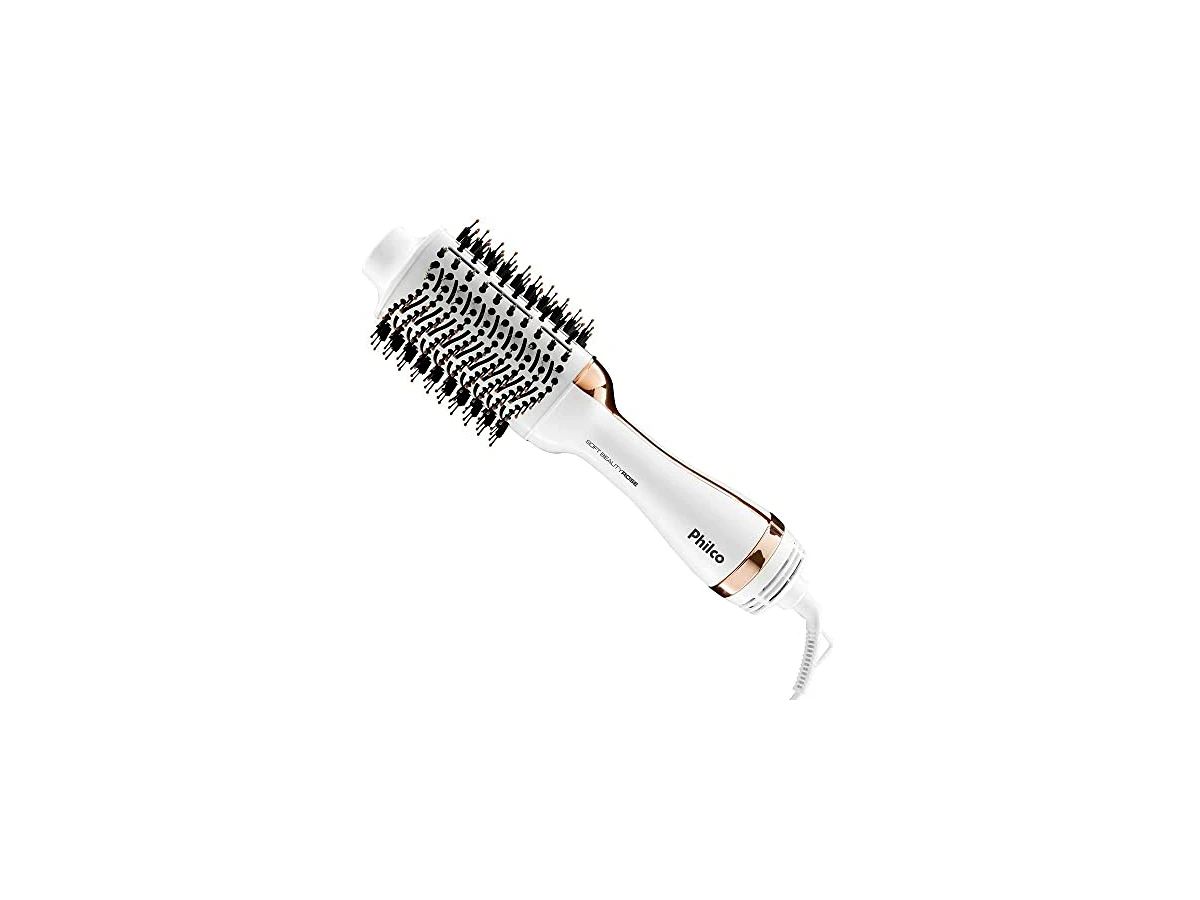 Escova Secadora e Alisadora Philco Soft Beauty Rose PEC09RG 1200W Revestimento em Cerâmica