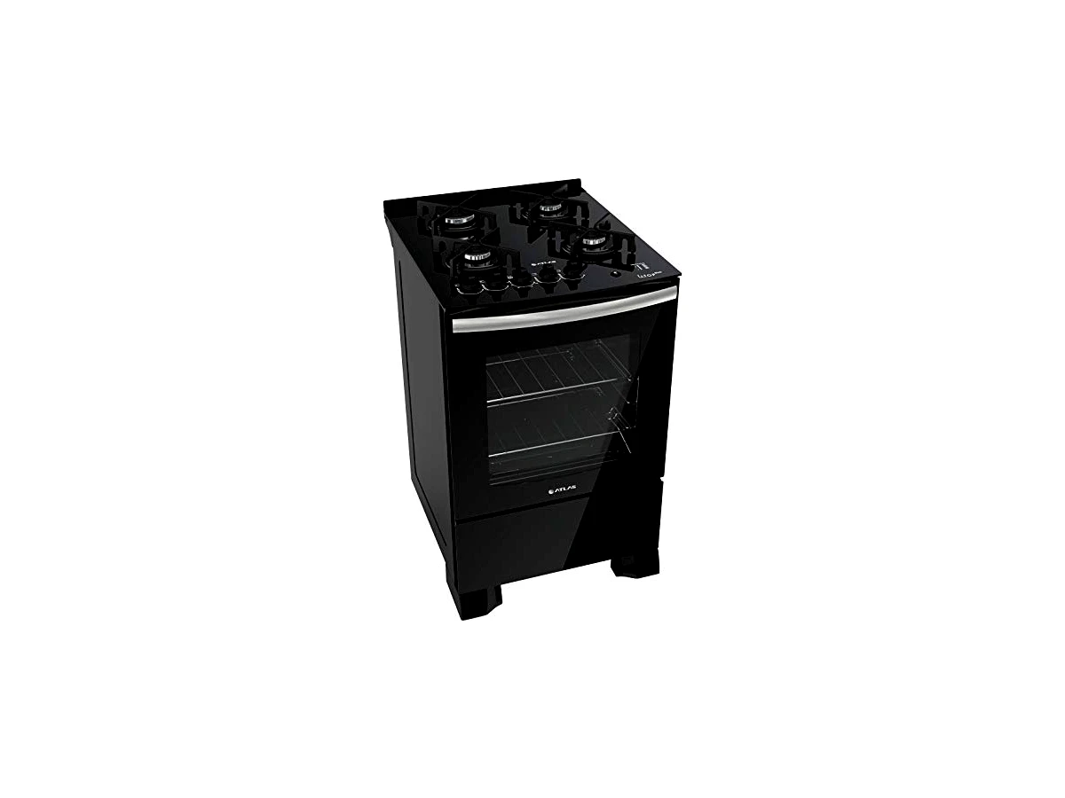 Fogão de Piso Atlas U-TOP 4 Bocas Acendimento Automático Total com Forno Autolimpante