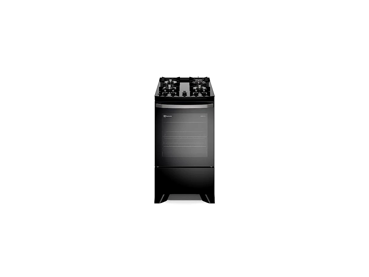 Fogão de Piso 4 Bocas Electrolux Efficient Inox com Acendimento Automático, PerfectCook e VaporBake (FE4GP)