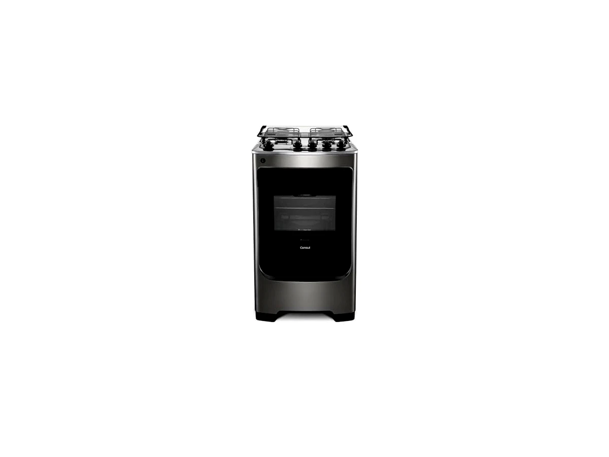 Fogão Consul 4 Bocas Inox com Mesa de Inox (Modelo CFO4NAR)