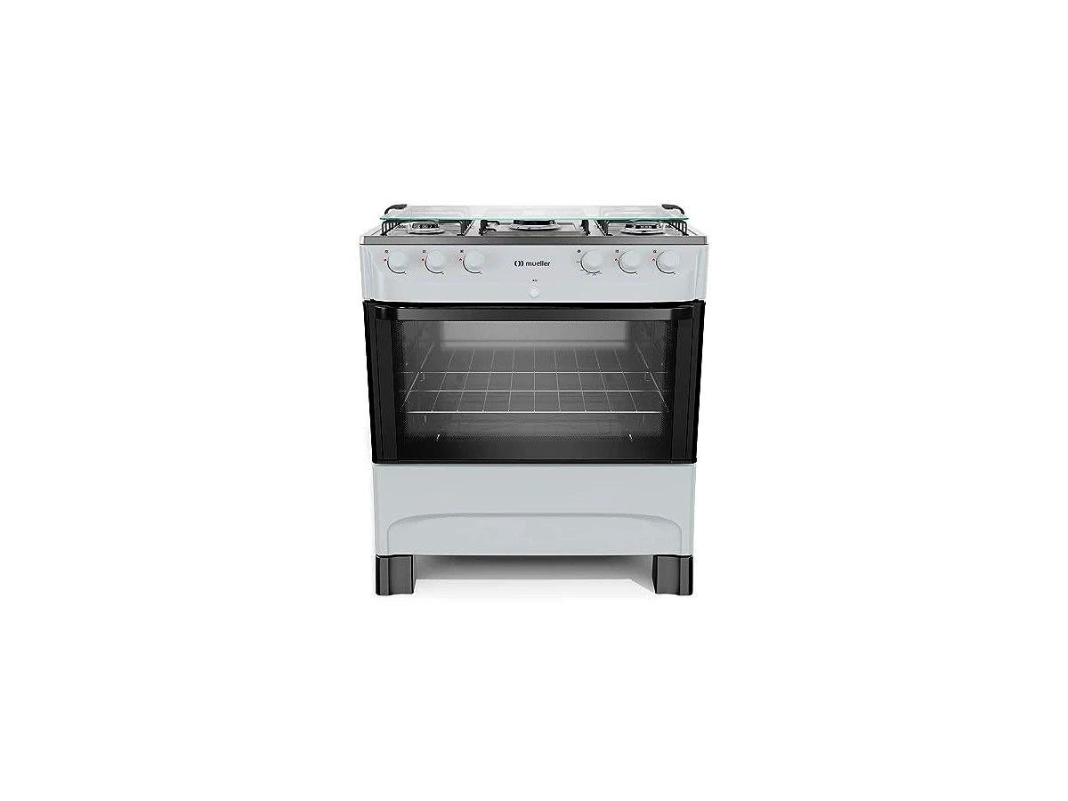 Fogão de Piso 5 Bocas Mueller Maggiore Branco com Grill Elétrico e Acendimento Automático