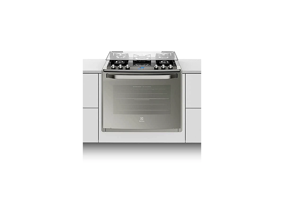 Fogão 5 Bocas de Embutir Electrolux Prata com Mesa de Vidro (76EXV)