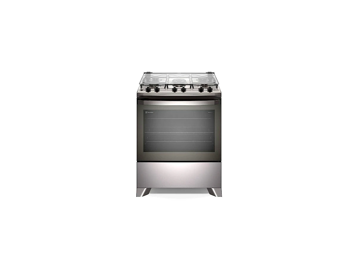 Fogão Electrolux 5 bocas Efficient com PerfectCook Cinza FE5IC