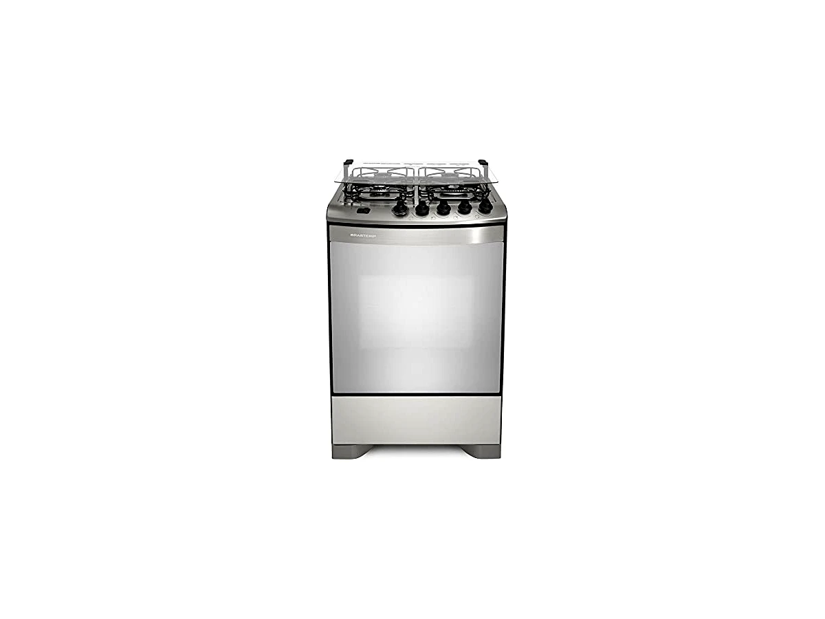 Fogão 4 Bocas Brastemp BFO4XBR Cor Inox com Acendimento Automático