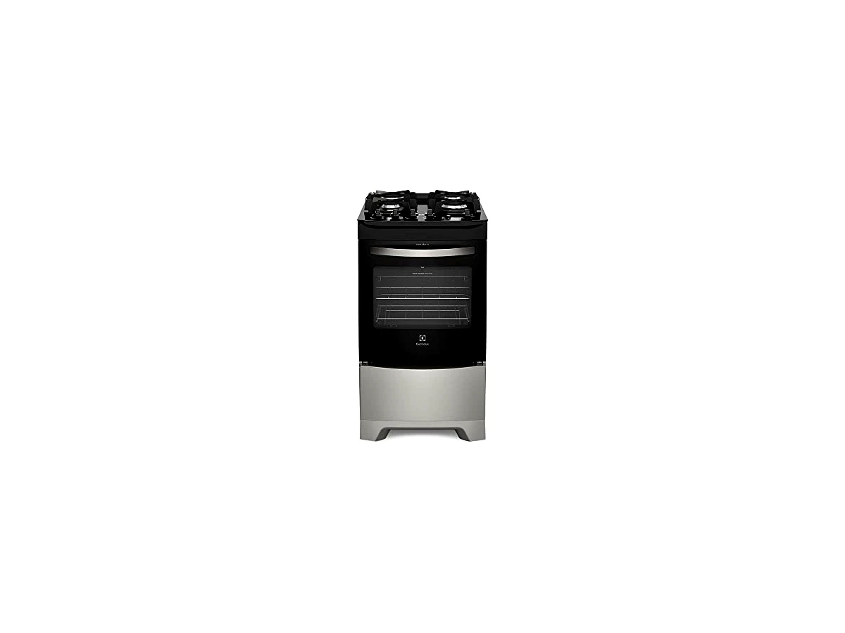 Fogão 4 Bocas Electrolux 52LSV Prata com Mesa de Vidro e Acendimento Automático