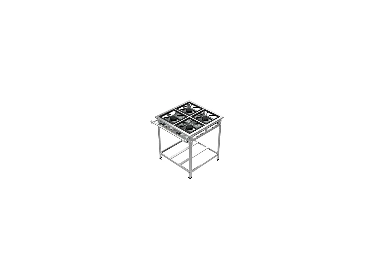 Fogão Industrial Skymsen 4 Bocas Inox Baixa Pressão FBI-40