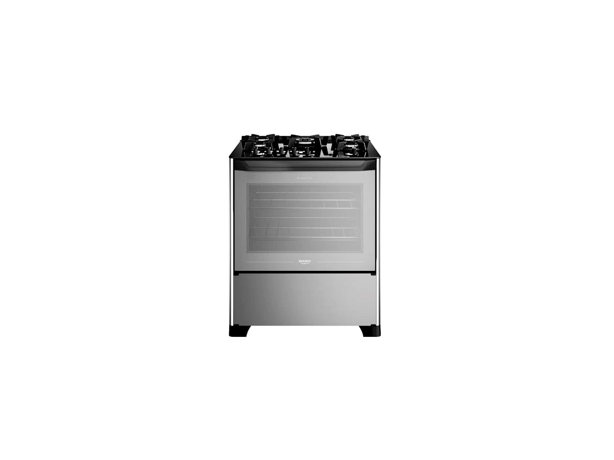 Fogão Dako 5 Bocas Magister Style com Mesa de Vidro Preto e Tripla Chama - Modelo 300001099