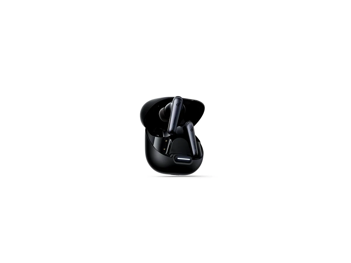 soundcore Liberty 4 NC da Anker, Fone de Ouvido Bluetooth Sem Fio, Redução de Ruído de 98,5%, Cancelamento Adaptativo para Ouvidos e Ambiente, Áudio Hi-Res, 50H de Bateria, Carregamento Sem Fio, Preto